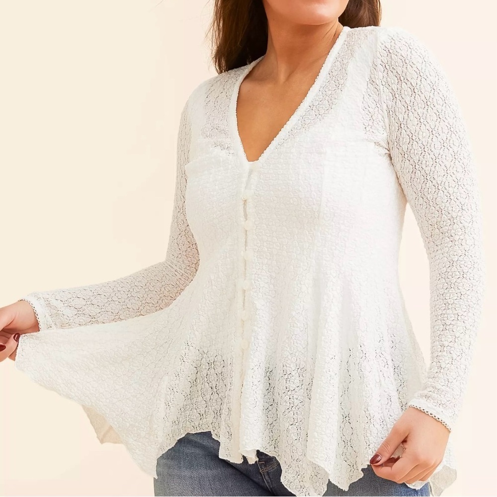 FREE PEOPLE Janey Lace Blouse